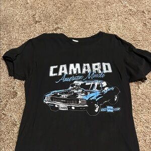 SHEIN Black Camaro Graphic Tee